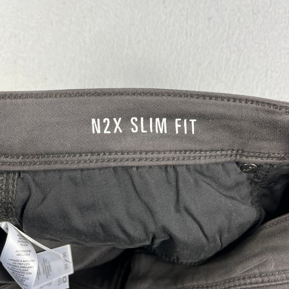 DUER N2X Slim Fit Pants Mens 33x30 Charcoal Grey Performance Stretch 5-Pocket - Picture 5 of 8